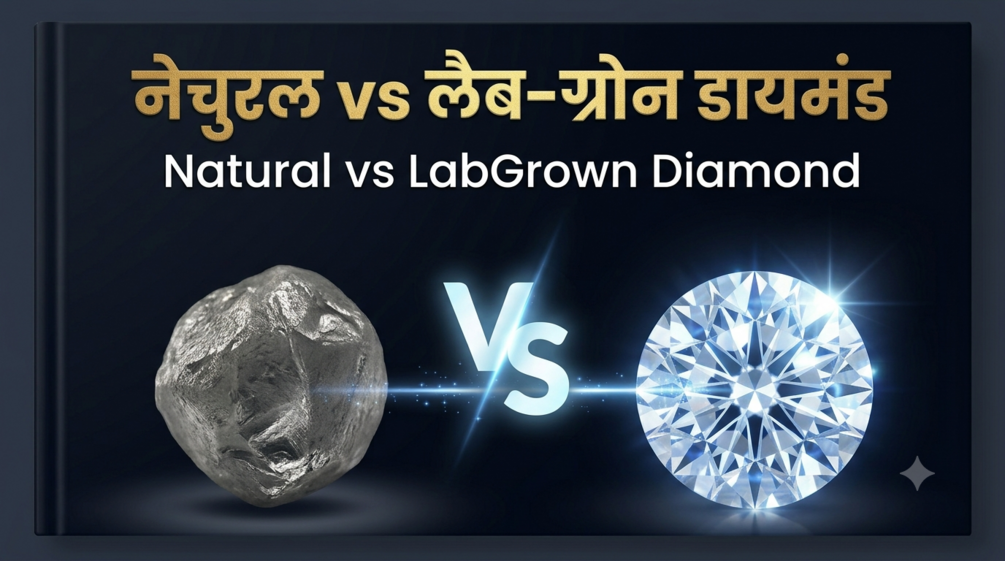 Cover of नेचुरल vs लैब-ग्रोन डायमंड by Shailendra Srivastava